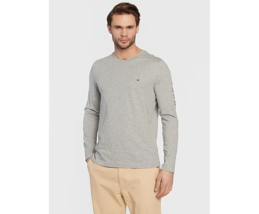 obrazek 1 Tommy Hilfiger Longsleeve Logo MW0MW09096 Szary Slim Fit