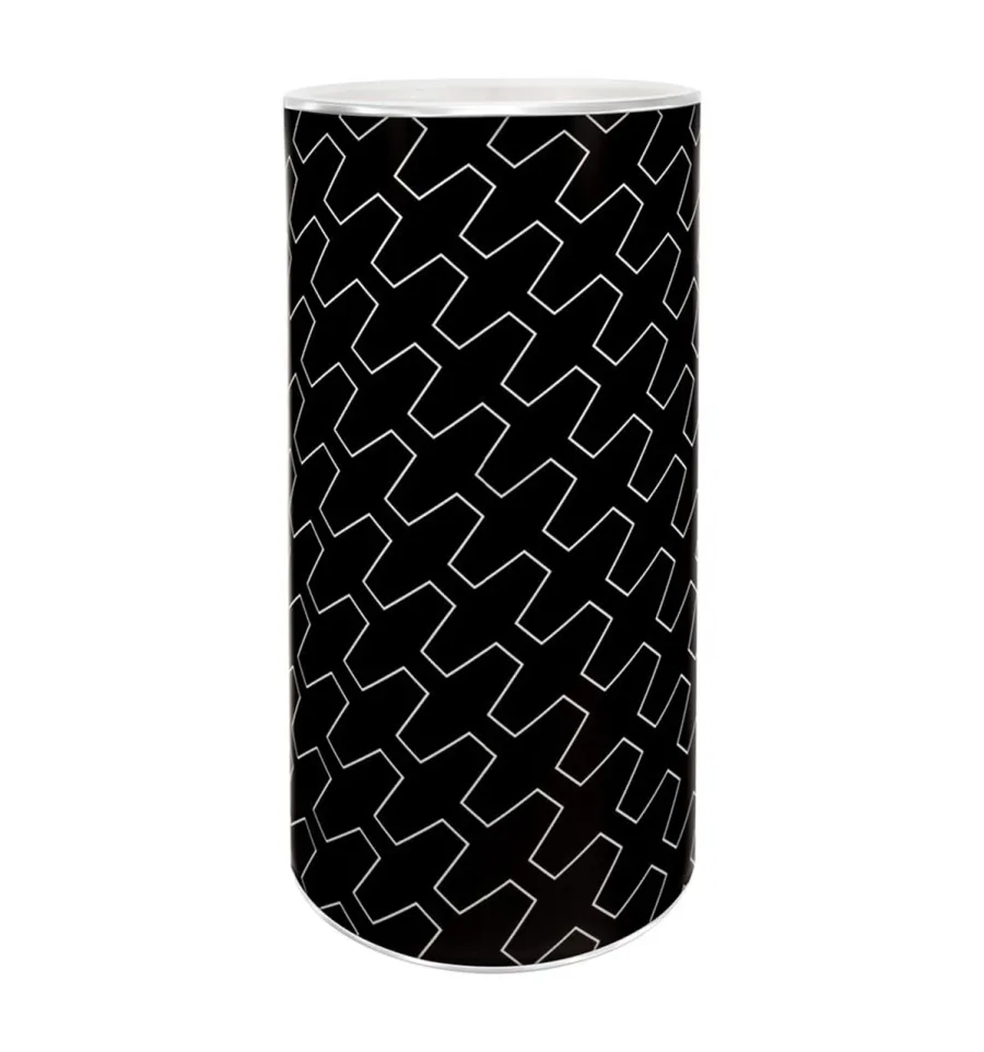obrazek 1 Luksusowy porcelanowy wazon z geometrycznymi liniami w kolorze platyny - Vista Alegre