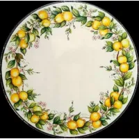 Zdjęcie Stylowy blat z lawy wulkanicznej zdobiony motywem cytryn – Ceramiche Valchida