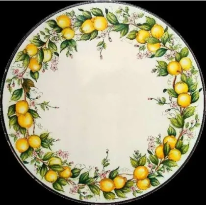 Zdjęcie Stylowy blat z lawy wulkanicznej zdobiony motywem cytryn – Ceramiche Valchida