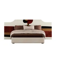 Picture Beautiful bed with a traditional headboard
