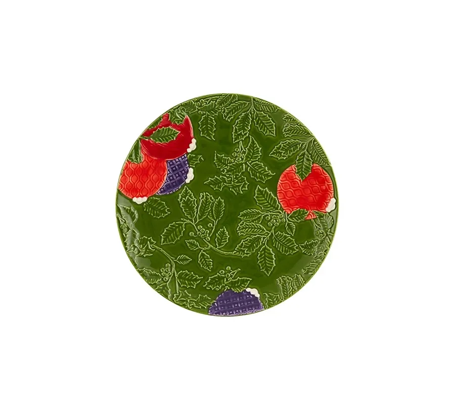 obrazek 1 Wzorzysty talerz ceramiczny ze zdobieniem - Bordallo Pinheiro