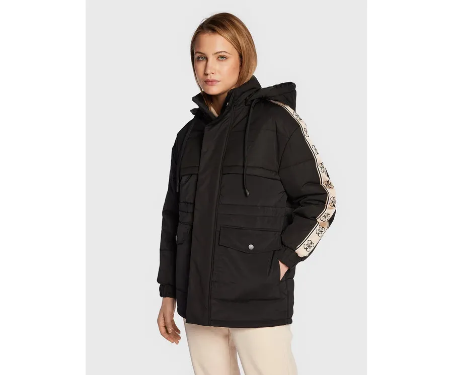 obrazek 1 Guess Kurtka zimowa 4G V2BL09 WF330 Czarny Regular Fit