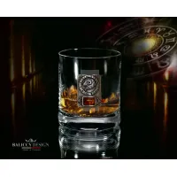 Zdjęcie Szklanka do whisky z bursztynem - znak zodiaku Baran