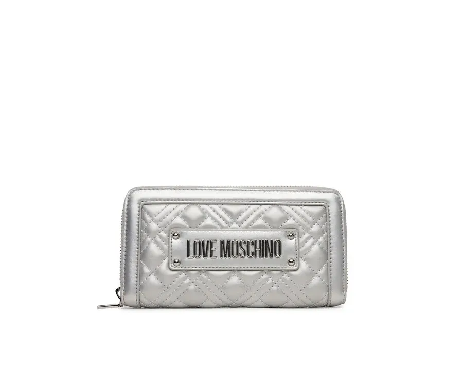 obrazek 1 LOVE MOSCHINO Duży Portfel Damski JC5600PP1MLA196B Srebrny