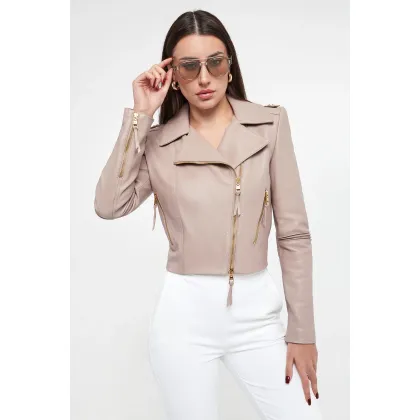 Zdjęcie Kurtka damska skórzana ELISABETTA FRANCHI Elisabetta Franchi