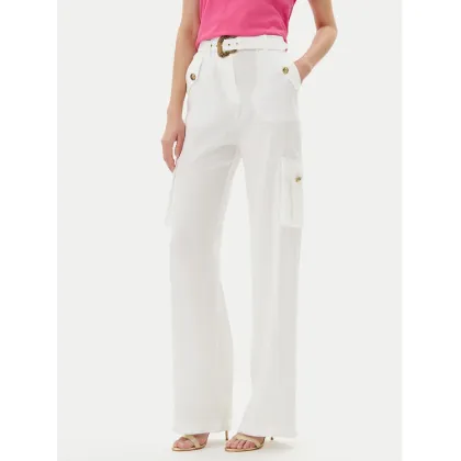 Zdjęcie Versace Jeans Couture Spodnie materiałowe 78HAA109 Biały Wide Leg