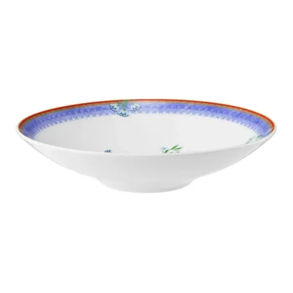 Zdjęcie Porcelanowy talerz na makaron lub zupę 23 cm zdobiony motywem róży - Seltmann Weiden