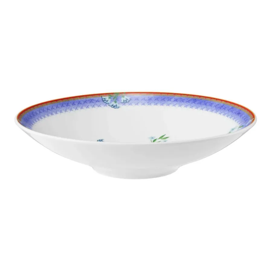 obrazek 1 Porcelanowy talerz na makaron lub zupę 23 cm zdobiony motywem róży - Seltmann Weiden