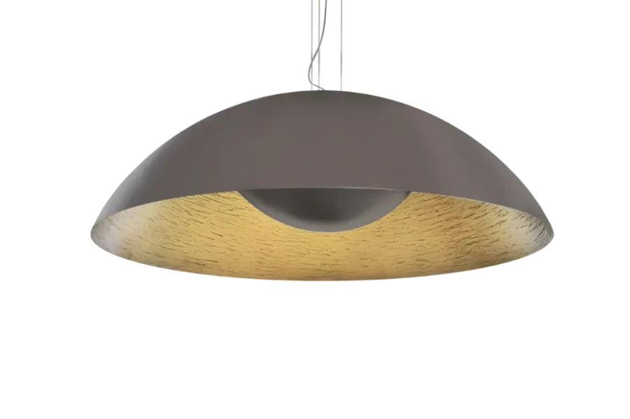 obrazek 3 Piękna lampa wisząca w jasnozłotym kolorze - Karpa