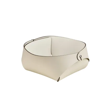 Picture Stylish Flora leather basket, size 15x15xH7 cm