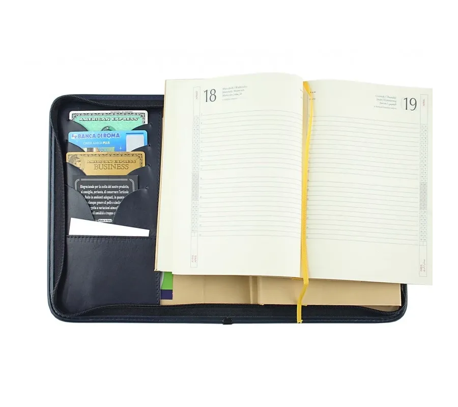 obrazek 3 Włoski skórzany organizer, planer, kalendarz - cm 17x24
