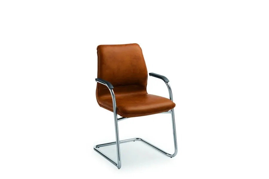 obrazek 1 Eleganckie skórzane krzesło