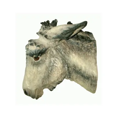 Picture Perfect decoration for hunters - ceramic donkey head - Bordallo Pinheiro