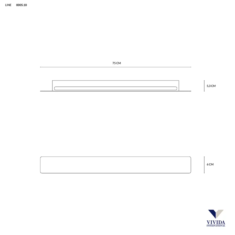 obrazek 2 Biały kinkiet Line LED 24W, 1630lm, 3000K- 75 cm