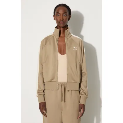 Zdjęcie Puma bluza Iconic T7 Track Jacket damska kolor zielony wzorzysta 627994