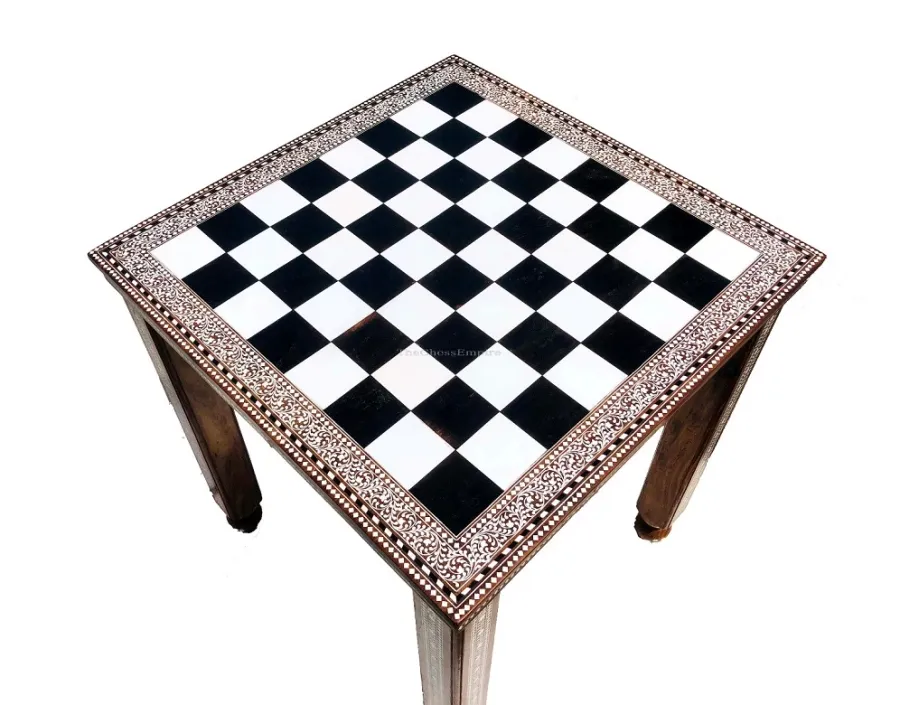 obrazek 5 Luksusowy drewniany stół szachowy „The Maharaja Series” - The Chess Empire