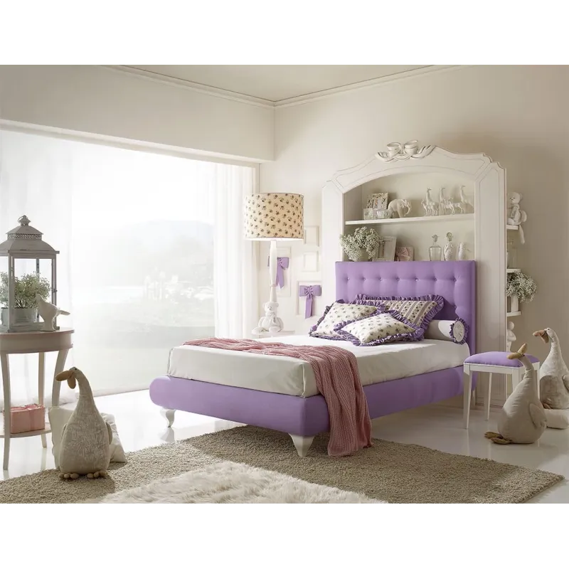 obrazek Fiolet i biel - śliczna dziewczęca sypialnia - Ferretti e Ferretti