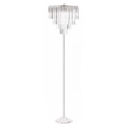 Zdjęcie Lampa podłogowa z przezroczystym trójściennym szkłem Murano - Il Paralume Marina