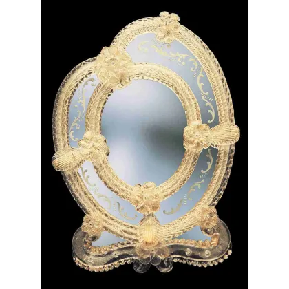 Zdjęcie Urokliwe weneckie lustro do salonu ze szkła Murano