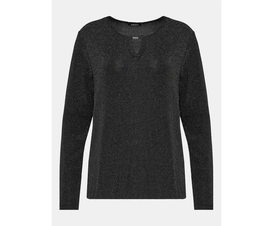 obrazek 1 Olsen Bluzka Clara 11104678 Czarny Regular Fit