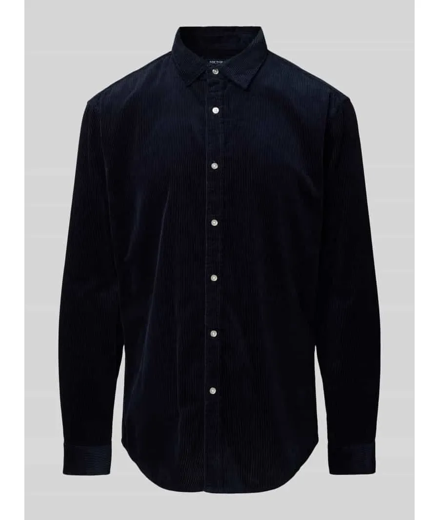obrazek 1 Koszula sztruksowa o kroju tailored fit z kołnierzykiem typu kent