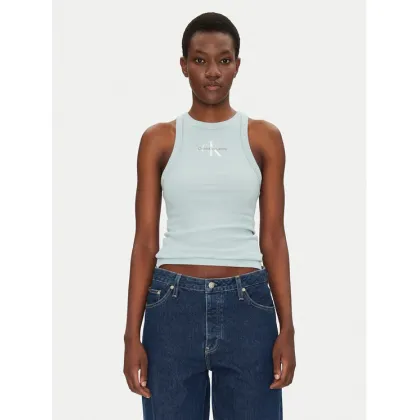 Zdjęcie Calvin Klein Jeans Top Monologo J20J225301 Niebieski Slim Fit