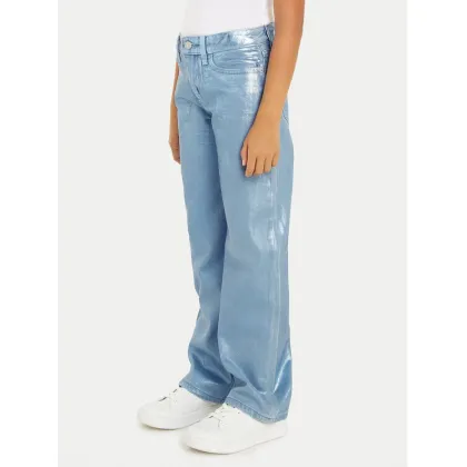 Zdjęcie Calvin Klein Jeans Spodnie materiałowe IG0IG02383 Niebieski Wide Leg
