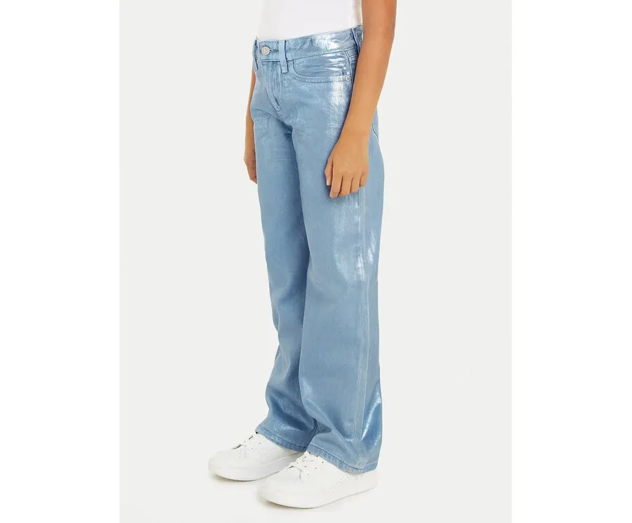 obrazek 1 Calvin Klein Jeans Spodnie materiałowe IG0IG02383 Niebieski Wide Leg