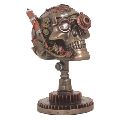 Zdjęcie Steampunkowa czaszka - dekoracja na biurko lub stolik