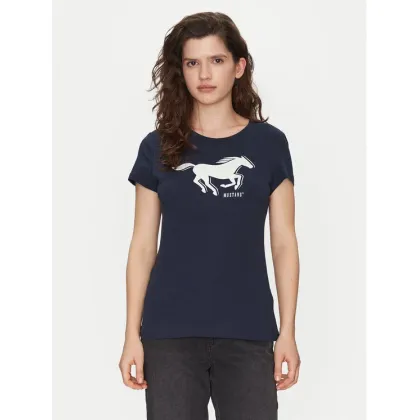 Zdjęcie Mustang T-Shirt Loa 1016136 Granatowy Slim Fit