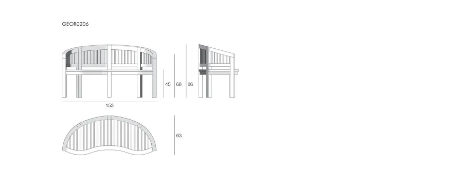 obrazek 3 Ekskluzywna ławka do ogrodu i na taras z drewna tekowego