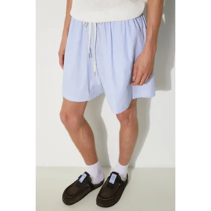 Zdjęcie MKI MIYUKI ZOKU szorty bawełniane Striped Shorts kolor niebieski STRIPED.SHORTS