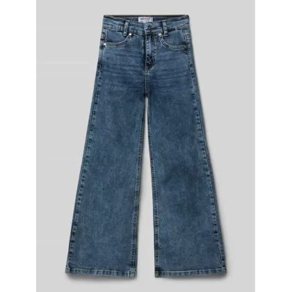 Zdjęcie Jeansy z szeroką nogawką i naszywką z logo