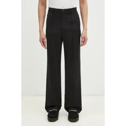 Zdjęcie Helmut Lang spodnie wełniane Relaxed Trouser.Suit kolor czarny proste O09HM205