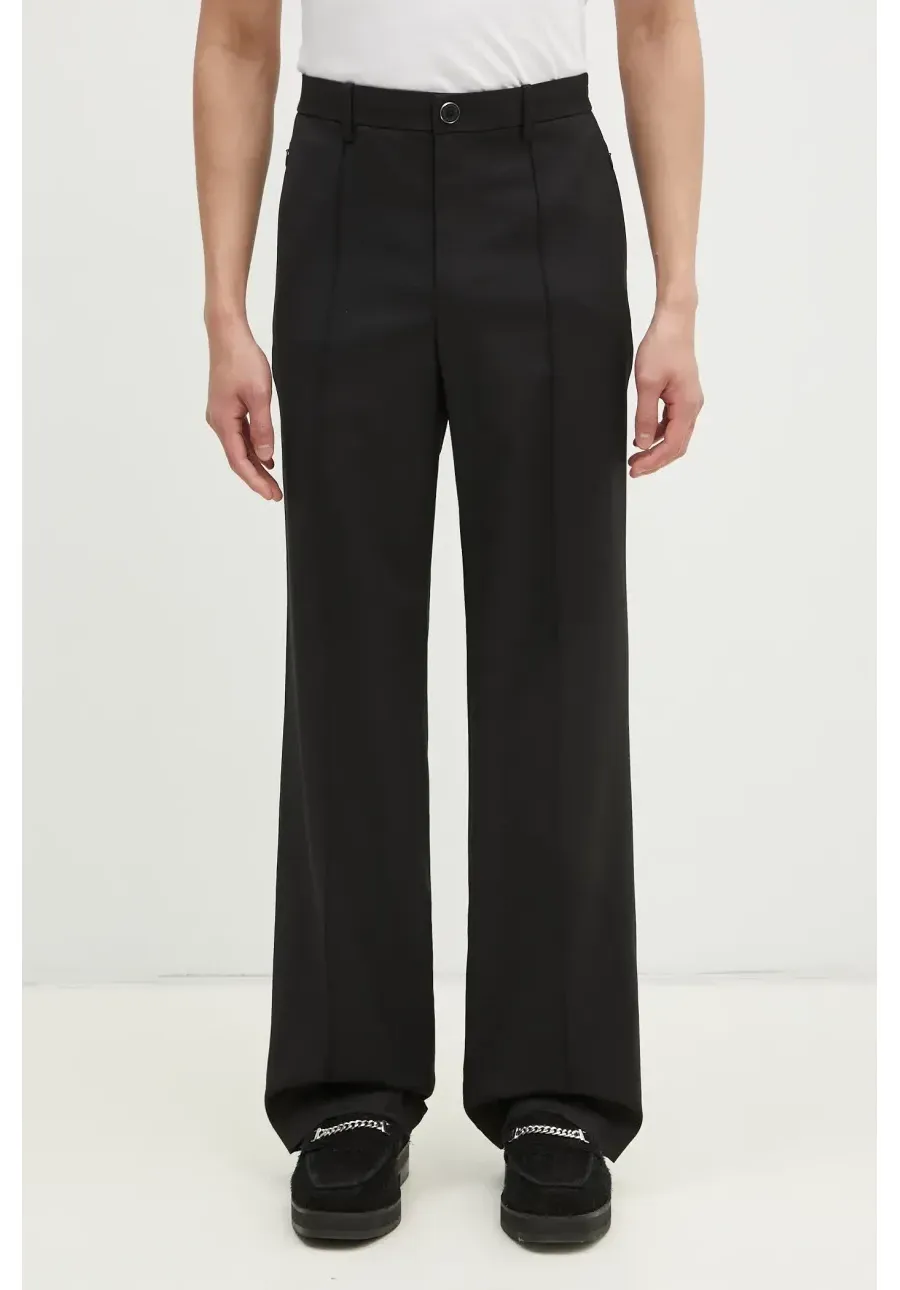obrazek 1 Helmut Lang spodnie wełniane Relaxed Trouser.Suit kolor czarny proste O09HM205