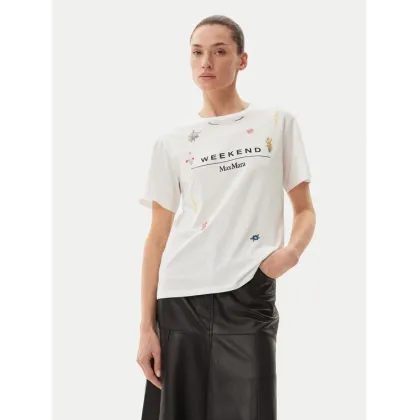 Zdjęcie Max Mara T-Shirt 2515971042650 Biały Regular Fit
