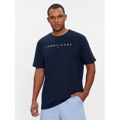 Zdjęcie Tommy Jeans T-Shirt Linear Logo DM0DM17993 Granatowy Regular Fit
