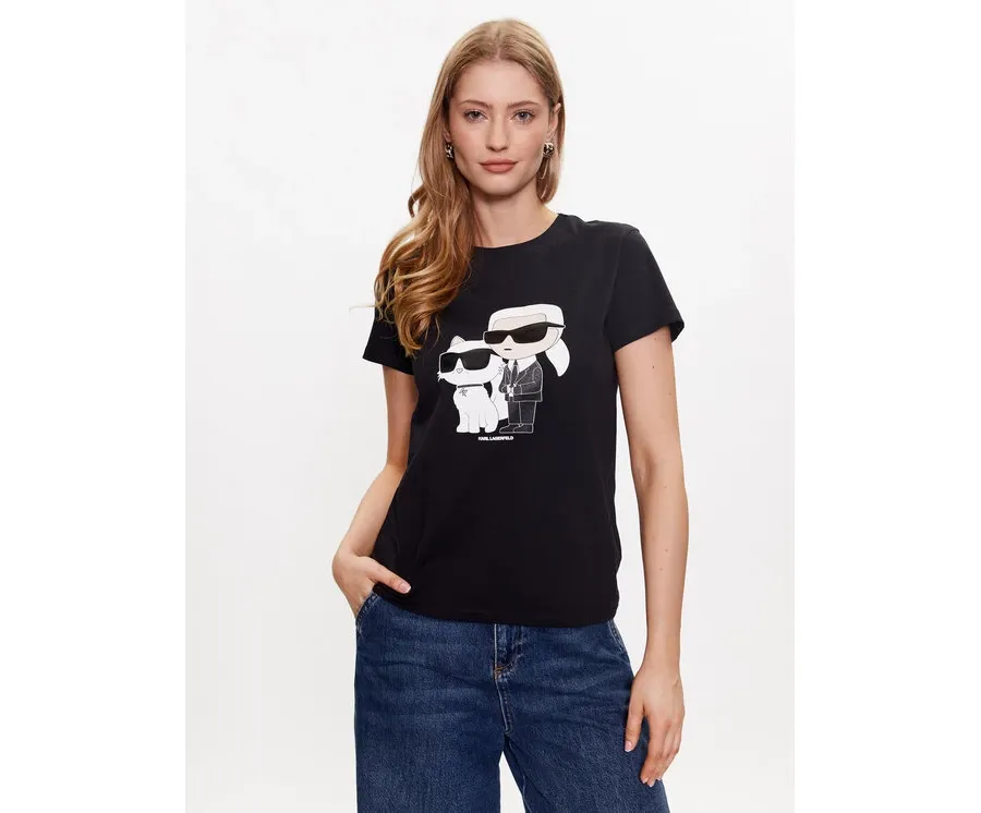 obrazek 1 KARL LAGERFELD T-Shirt Ikonik 2.0 230W1704 Czarny Regular Fit