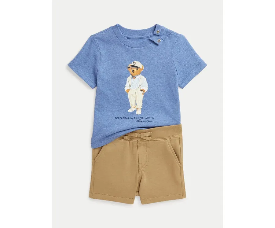 obrazek 1 Polo Ralph Lauren Komplet t-shirt i spodenki 320942280001 Kolorowy Regular Fit