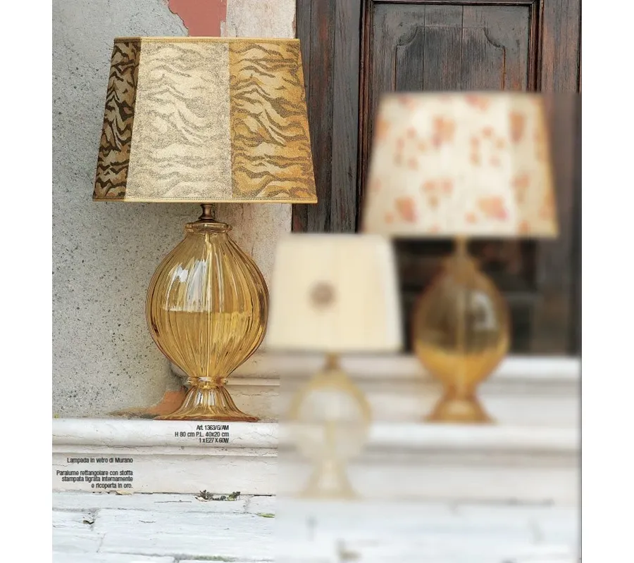 obrazek 1 Lampa ze szkła Murano z prostokątnym kloszem – Il Paralume Marina