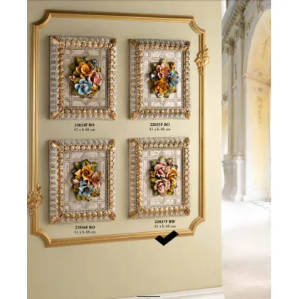 Picture Ceramic painting with flowers - Valle d'oro Patchi