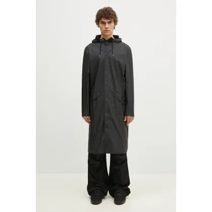 Zdjęcie Rains kurtka 18360 Longer Jacket kolor czarny przejściowa 18360.01-Black