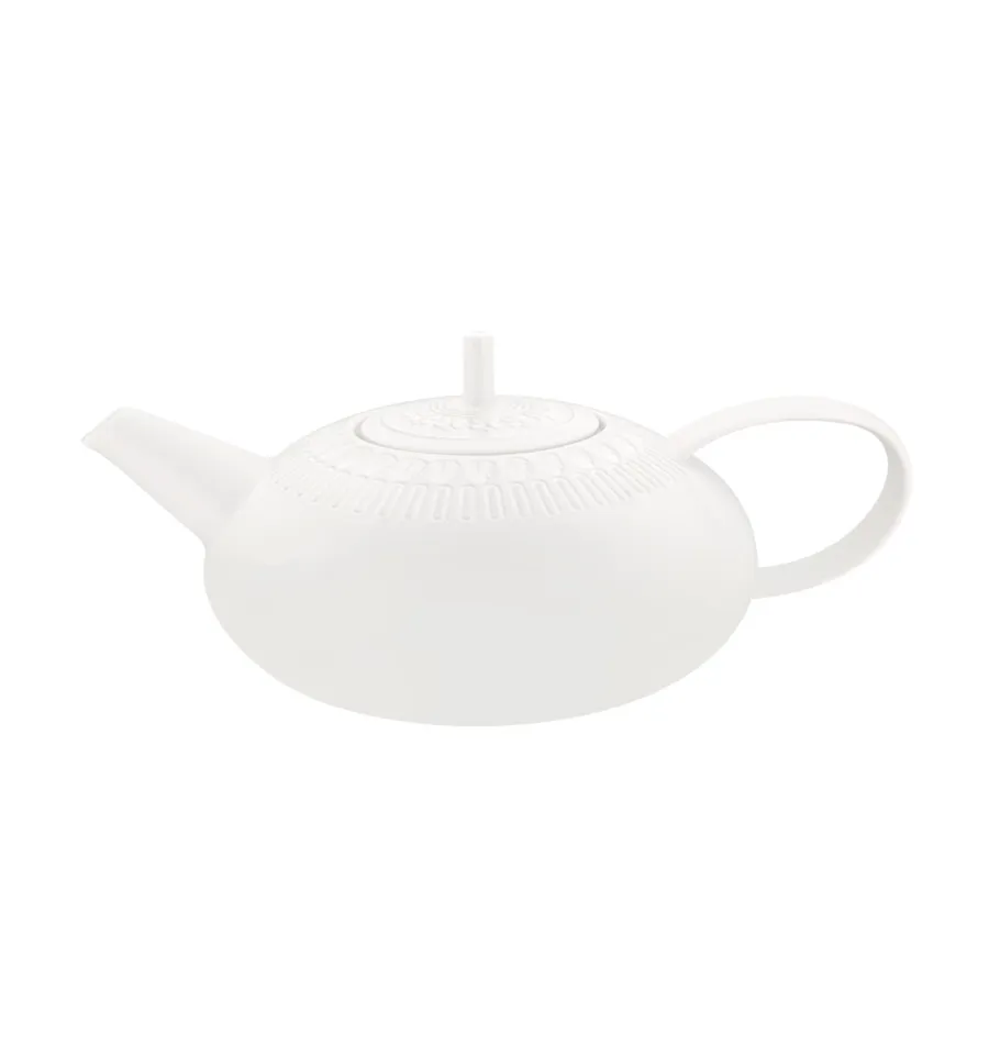 obrazek 1 Dzbanek do herbaty z kolekcji Ornament z białym reliefowym ornamentem - Vista Alegre