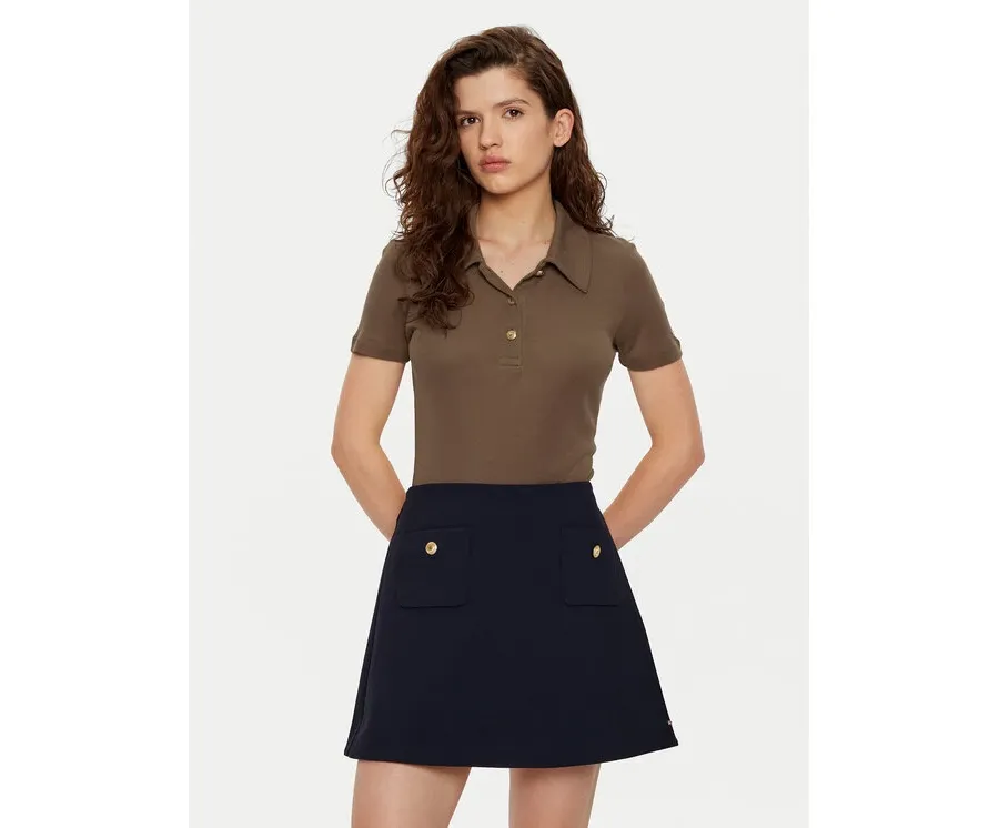 obrazek 1 Tommy Hilfiger Polo WW0WW44446 Brązowy Slim Fit