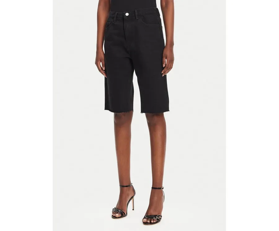 obrazek 1 Eleh Szorty jeansowe EL027 Czarny Regular Fit