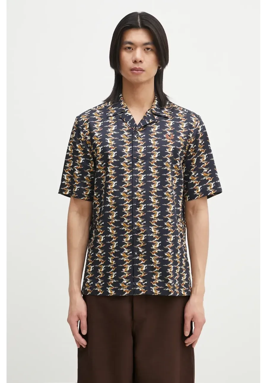 obrazek 1 Fred Perry koszula bawełniana męska kolor granatowy regular M9629.608