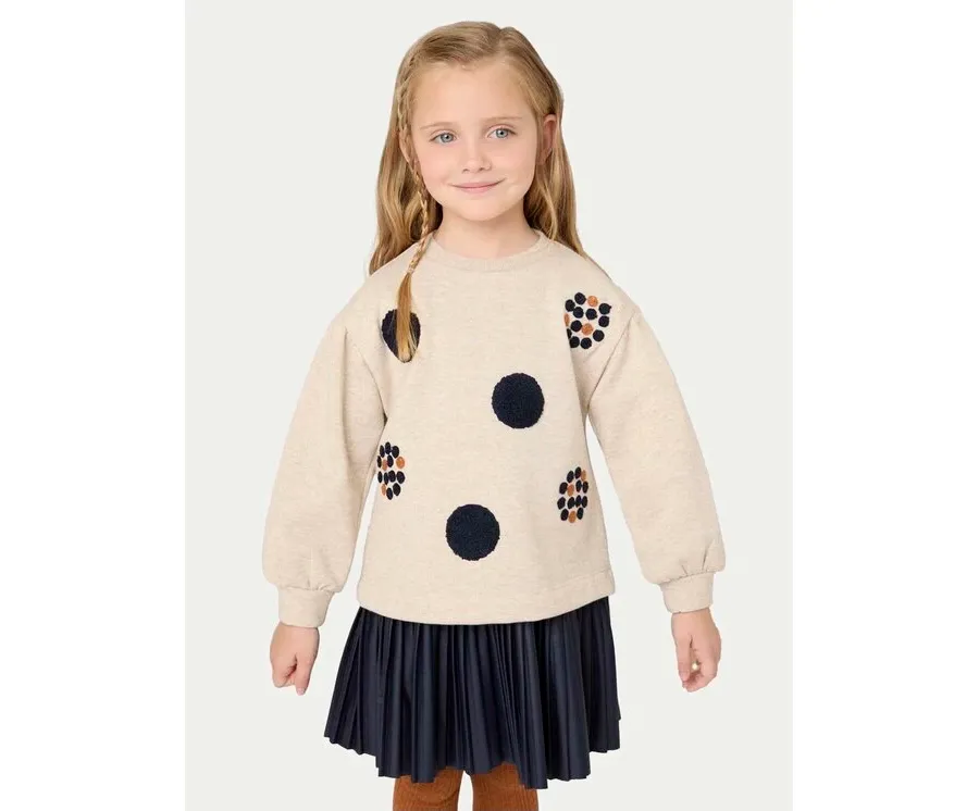 obrazek 1 Mayoral Komplet bluza i sukienka 4922 Beżowy Regular Fit