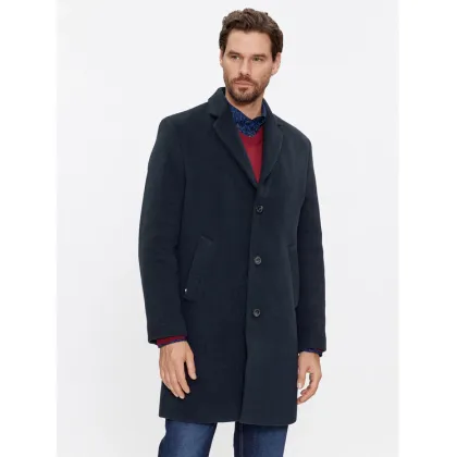 Zdjęcie Tommy Hilfiger Płaszcz wełniany MW0MW32963 Granatowy Regular Fit