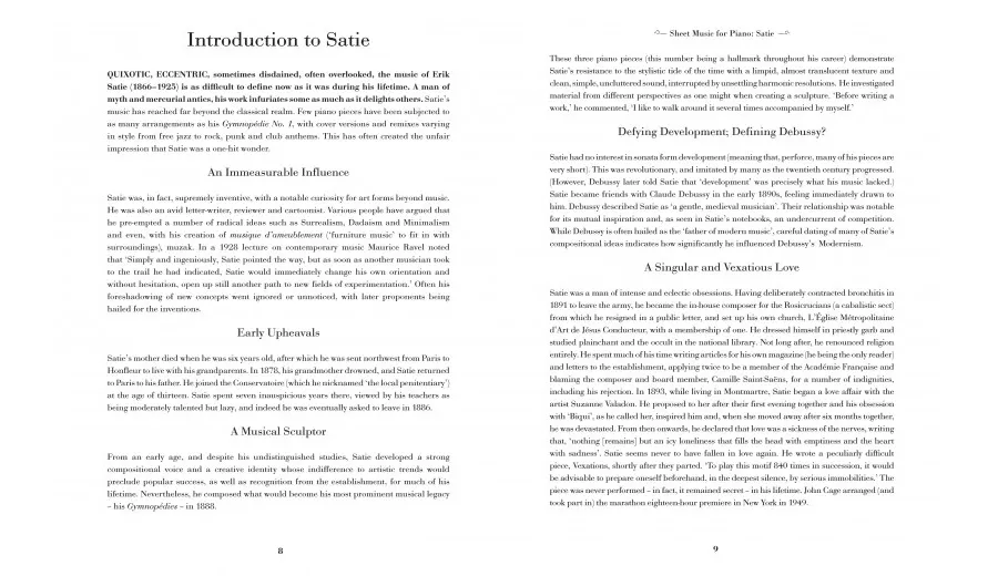 obrazek 3 Poradnik Erik Satie: Nuty na fortepian - Flame Tree Publishing